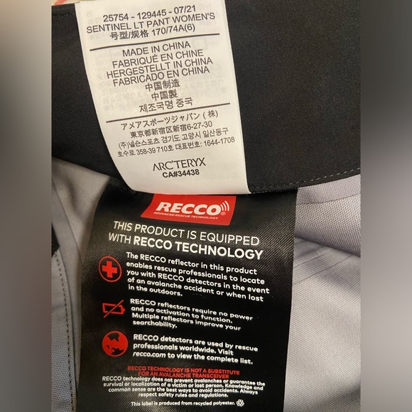 Arc’teryx Women’s Sentinal LT Pant sz 6. - Picture 4 of 4